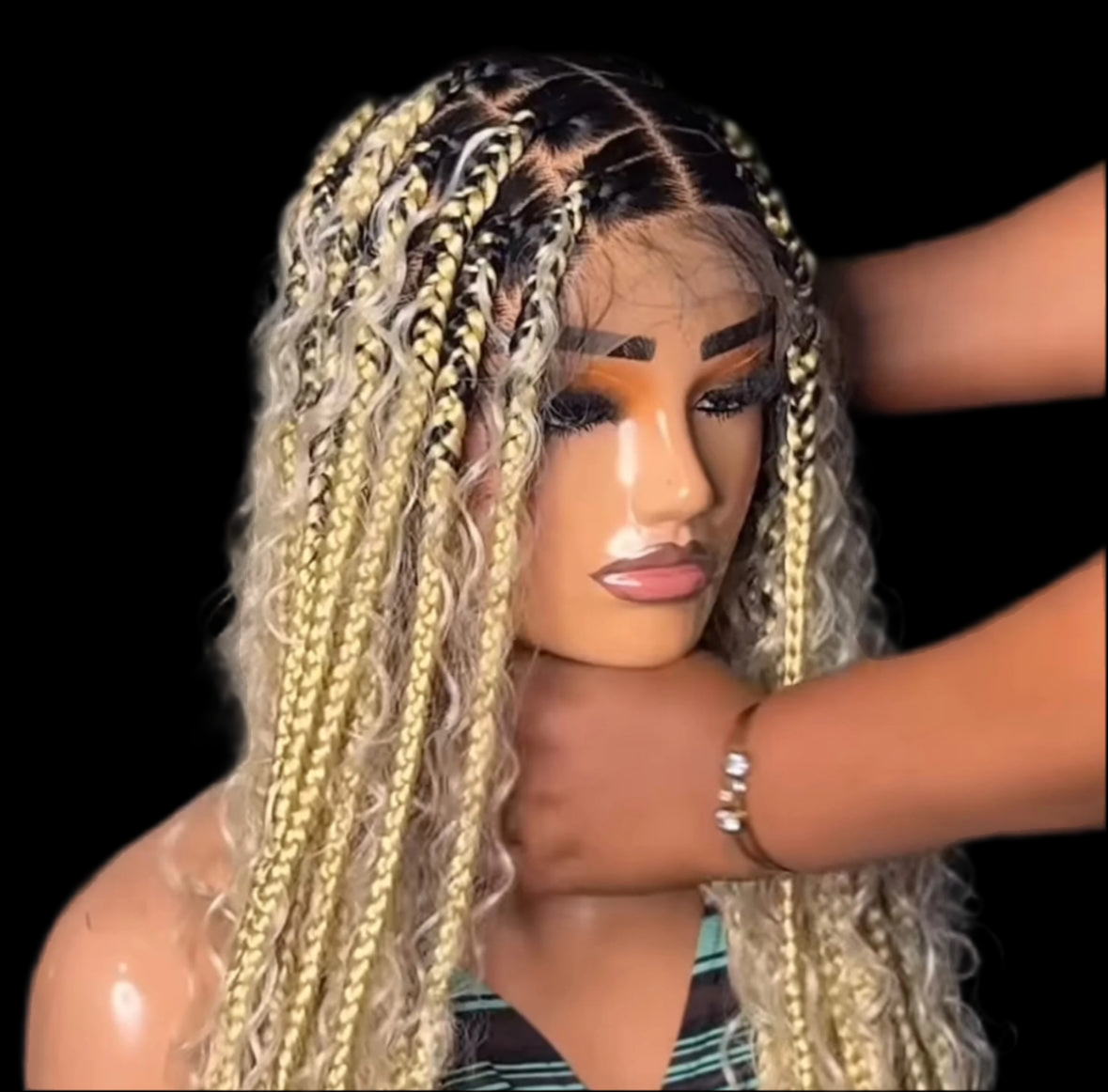 Blonde 360 braided wig
