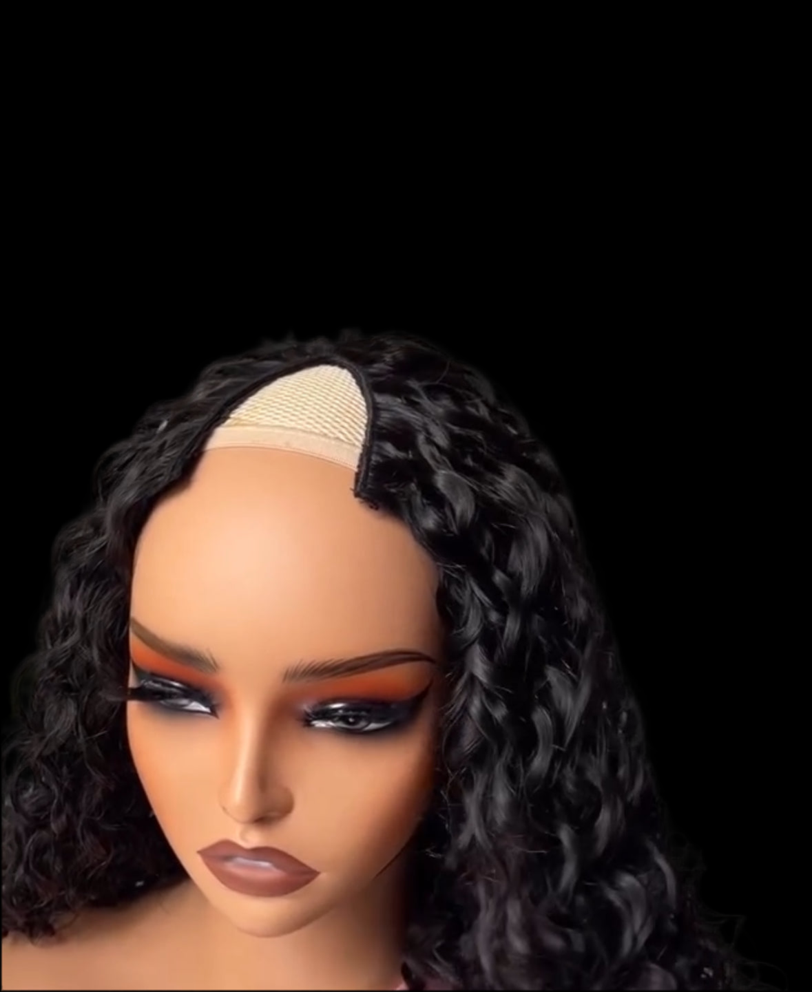 Virgin Hair U part Water wave Wig 200%