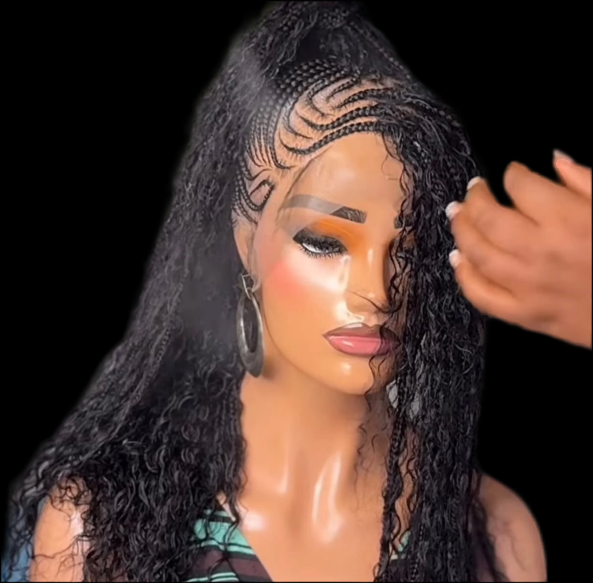 Ponytail + bang 360 braided wig